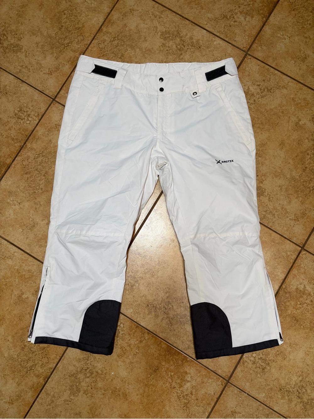 Artix White Ski Pants with Black Accents